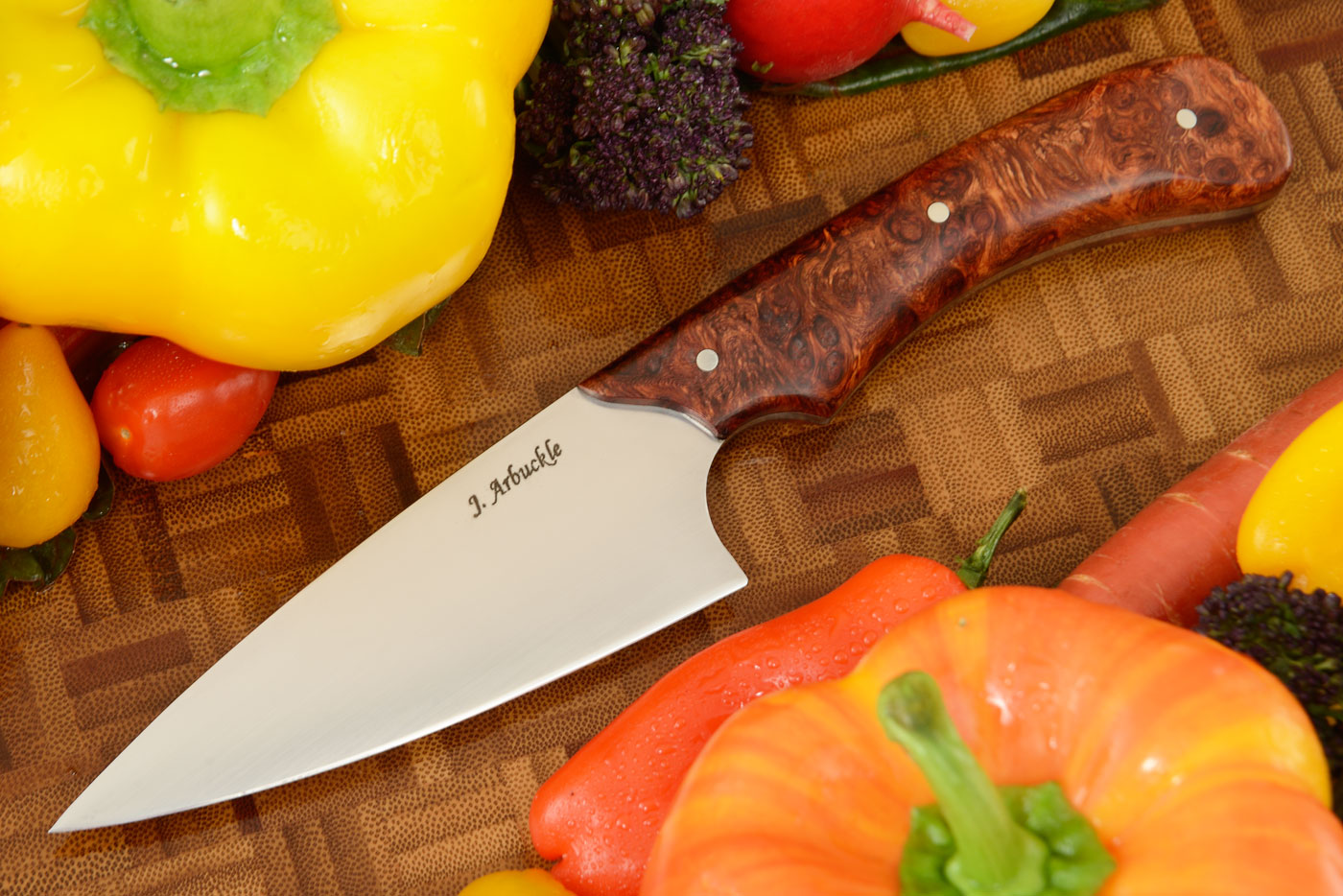 Chef's Knife (4-1/4 in) with Amboyna Burl