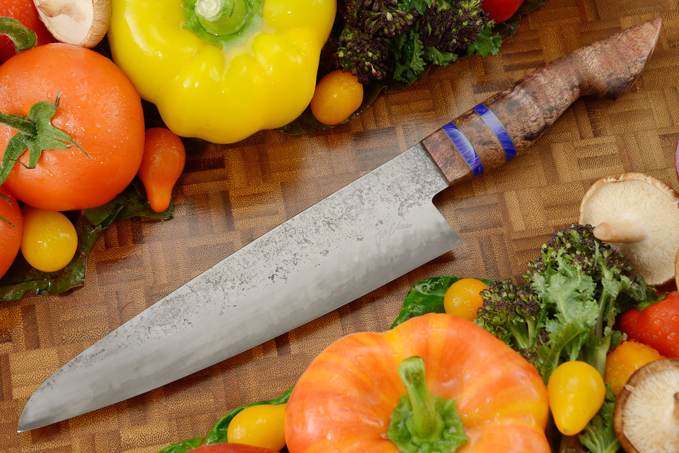 San Mai Chef's Knife - Gyuto (7-3/4 in) with Maple Burl