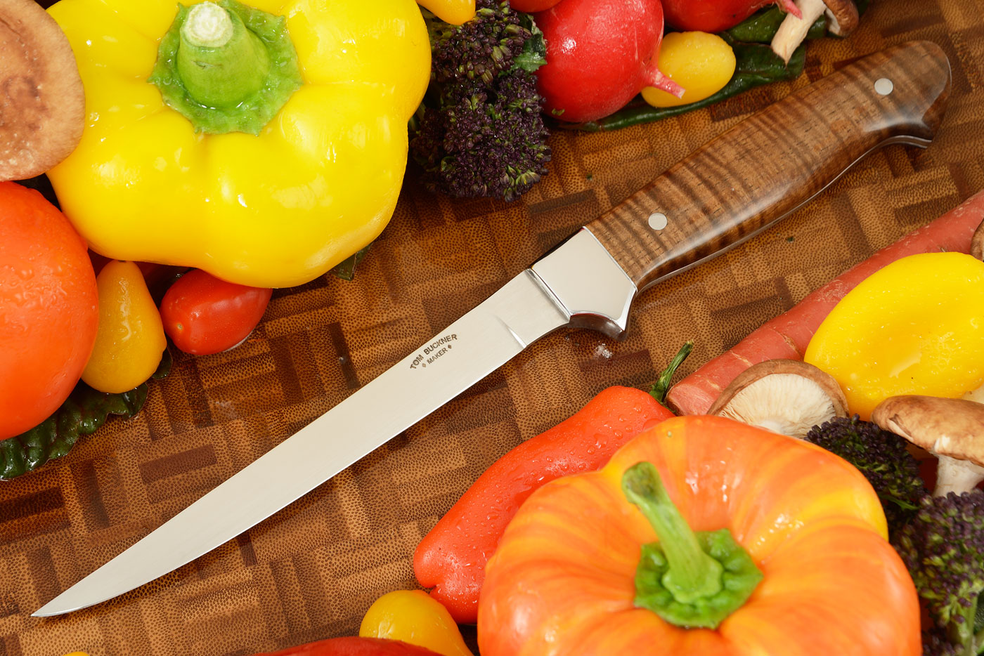 Fillet Knife with Curly Koa (5.9